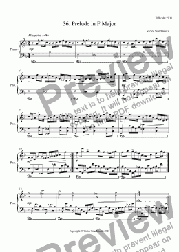 page one of Prelude in F Major