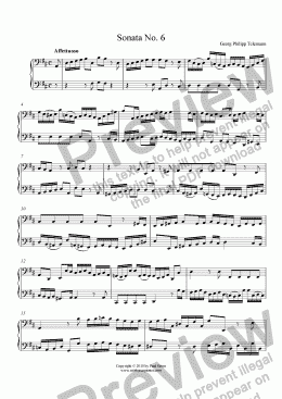 page one of Sonata No. 6