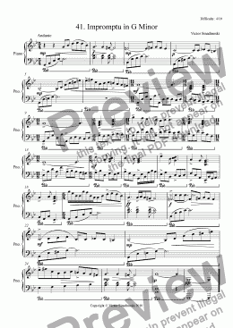 page one of Impromptu in G Minor