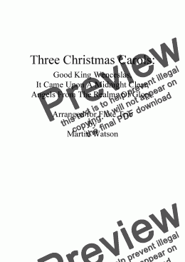 page one of Three Christmas Carols for Flute Trio