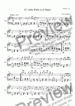 page one of Little Waltz in G Major