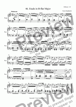 page one of Etude in B-flat Major