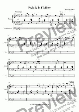 page one of Prelude in F Minor [Piano Solo]