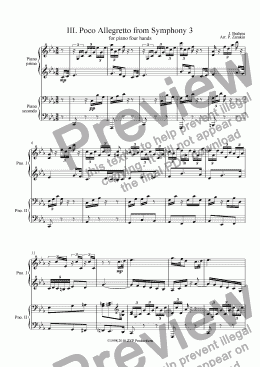 page one of "Poco Allegretto" from Symphony 3