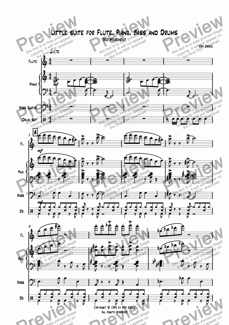 page one of Suite for Flute & Piano - 3rd mov.