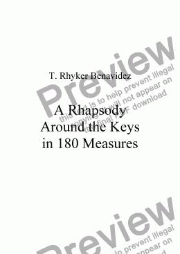 page one of A Rhapsody Around the Keys in 180 Measures