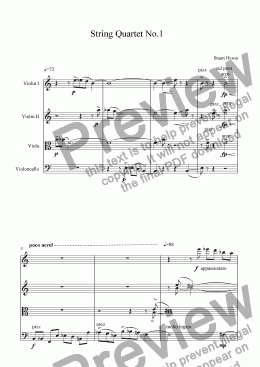 page one of String Quartet Mov I