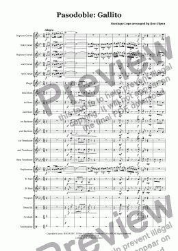 page one of Pasodoble - GALLITO (Brass Band)