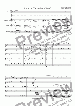 page one of Mozart - Marriage of Figaro 0verture