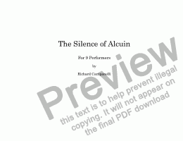 page one of THE SILENCE OF ALCUIN