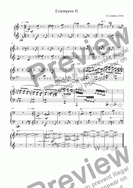 page one of Extempore II