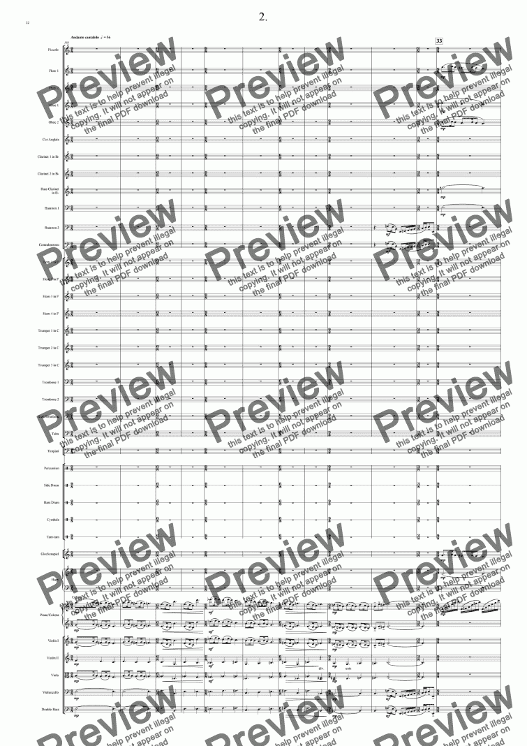 page one of Symphony No 61 2nd movt