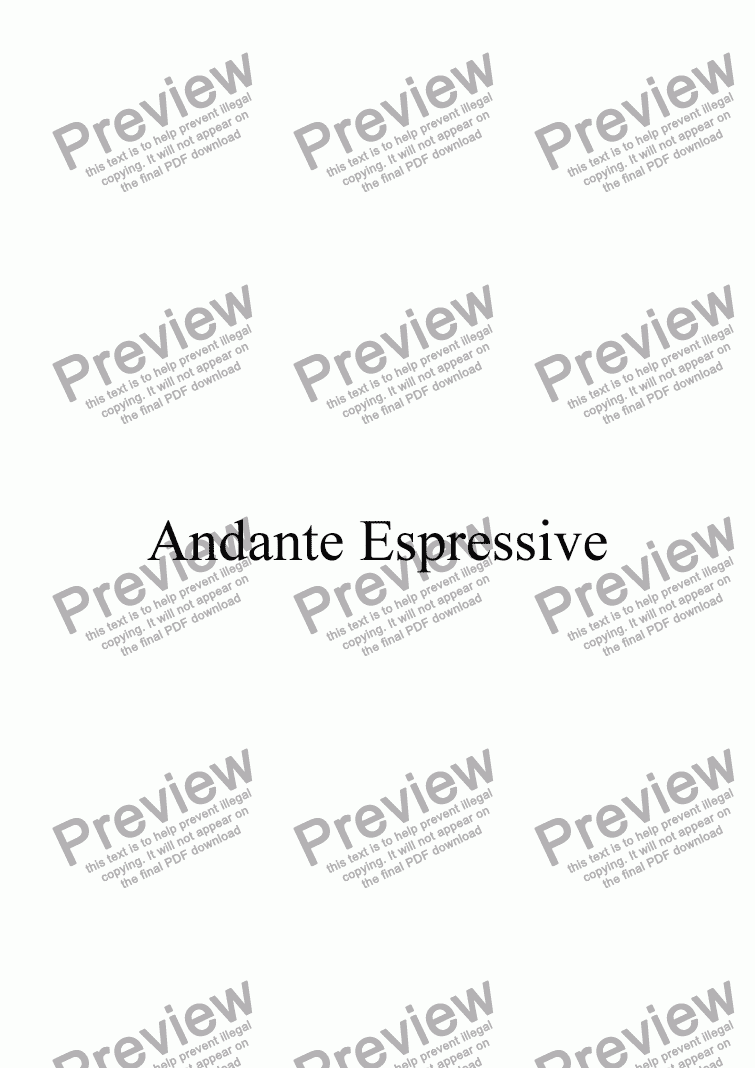 page one of Andante Espressive