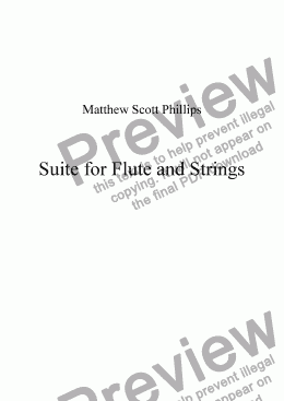 page one of Suite for Flute and Strings