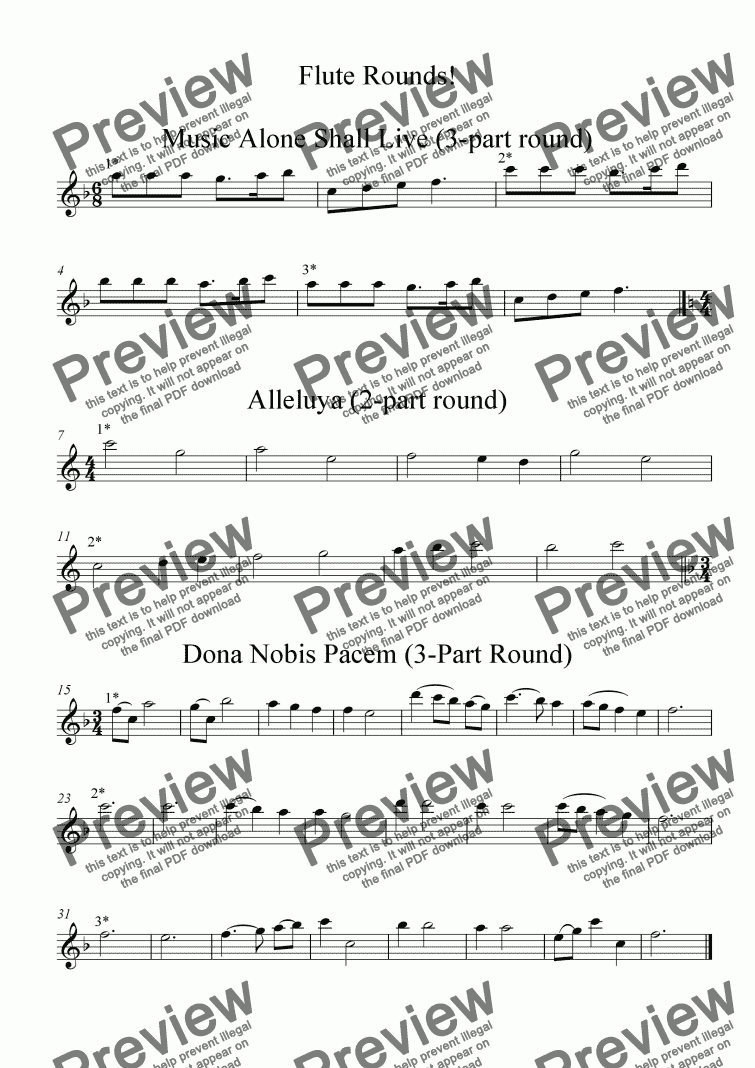 page one of Flute Rounds