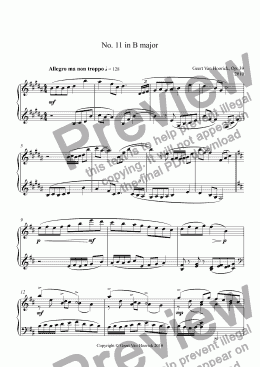 page one of 24 Preludes for piano, Op. 39 - Prelude No. 11 in B major