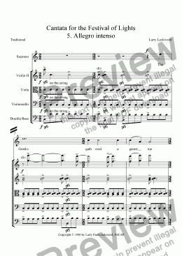 page one of Cantata for the Festival of Lights 5