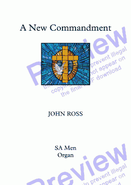 page one of A New Commandment (SAMen, Organ)