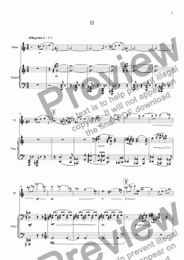 page one of Flute Sonata - 2. Allegretto - Molto sereno e sostenuto - Tempo I