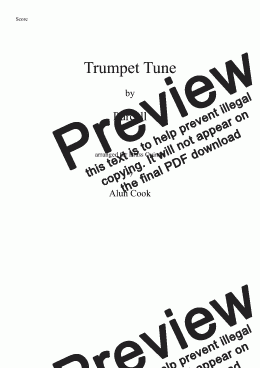 page one of Trumpet Tune (Brass Quintet)