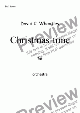 page one of Christmas-time for full orchestra by David Wheatley