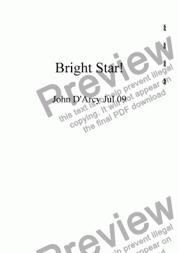 page one of Bright Star!