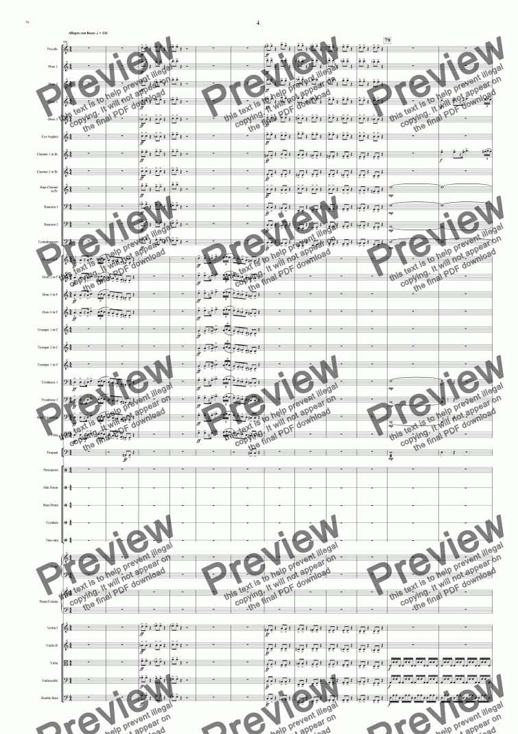 page one of Symphony No 63 4th movt