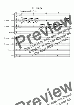 page one of Octet: M2-Elegy