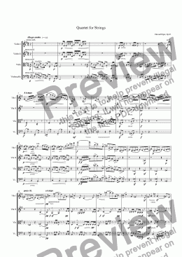 page one of Quartet For Strings