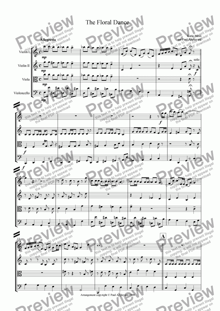 page one of Floral Dance
