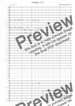 page one of Symphony No 62 1st movt