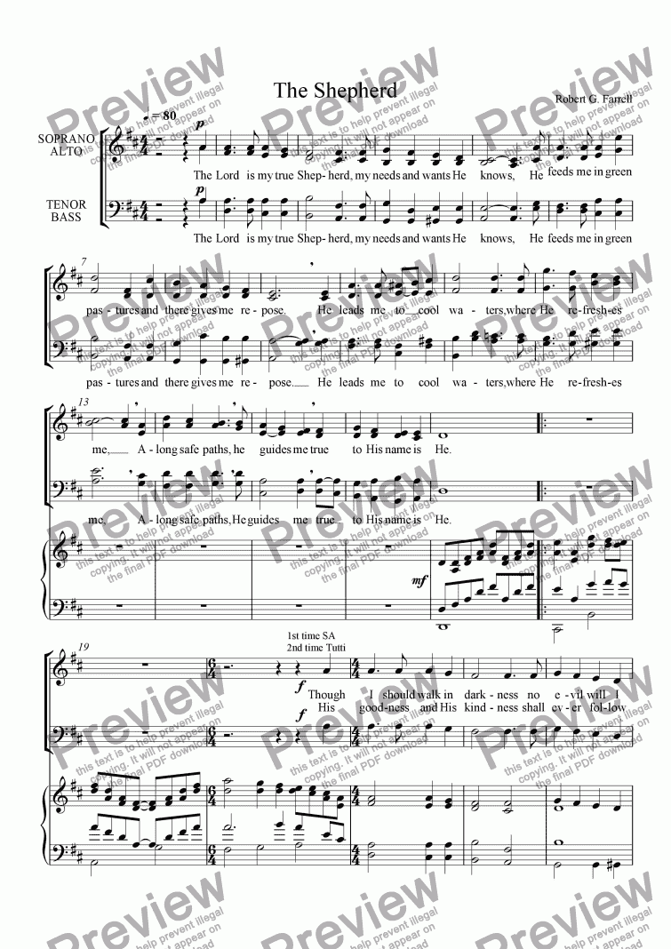 page one of The Shepherd