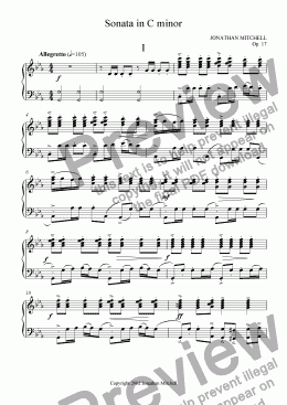 page one of Piano Sonata in C minor