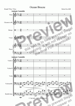 page one of Ocean Breeze [Orchestrated]