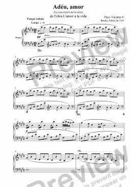 page one of 075-L’amor a la vida (06-Adéu, amor) (piano solo version)
