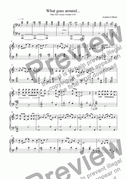 page one of What goes around... (solo Piano vers.)