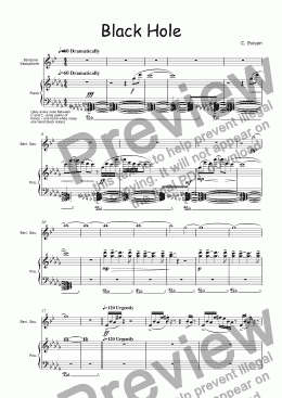 page one of A Year in the Life - Black Hole (1st movement)