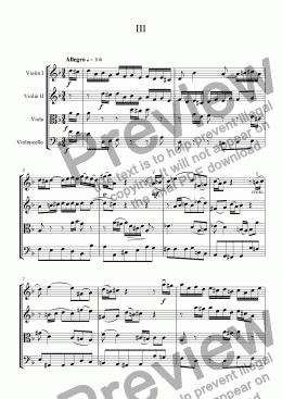 page one of Concerto for 2 Violins in D minor - JS Bach (Movement 3)