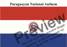 page one of Paraguayan National Anthem for Brass Quintet (MFAO World National Anthem Series)