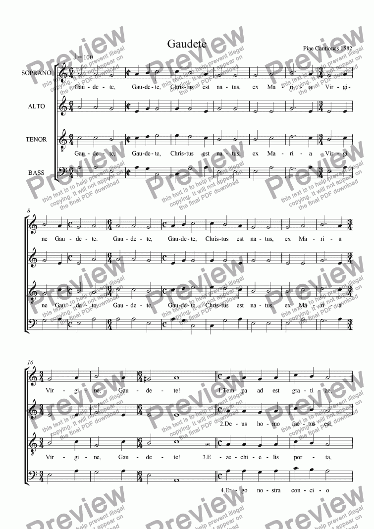 page one of Gaudete