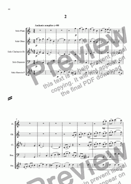 page one of Sinfonietta Concertante - Movt 2