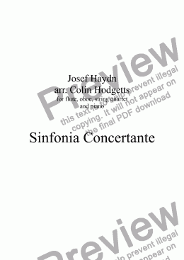 page one of Sinfonia Concertante Hob. 1/105