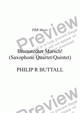 page one of Bramstedter Marsch! (Saxophone Quartet / Quintet)
