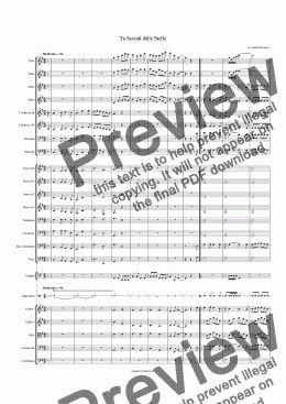 page one of Tu Scendi Dalle Stelle Orchestral