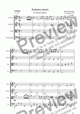 page one of Autumn Music