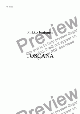 page one of Toscana