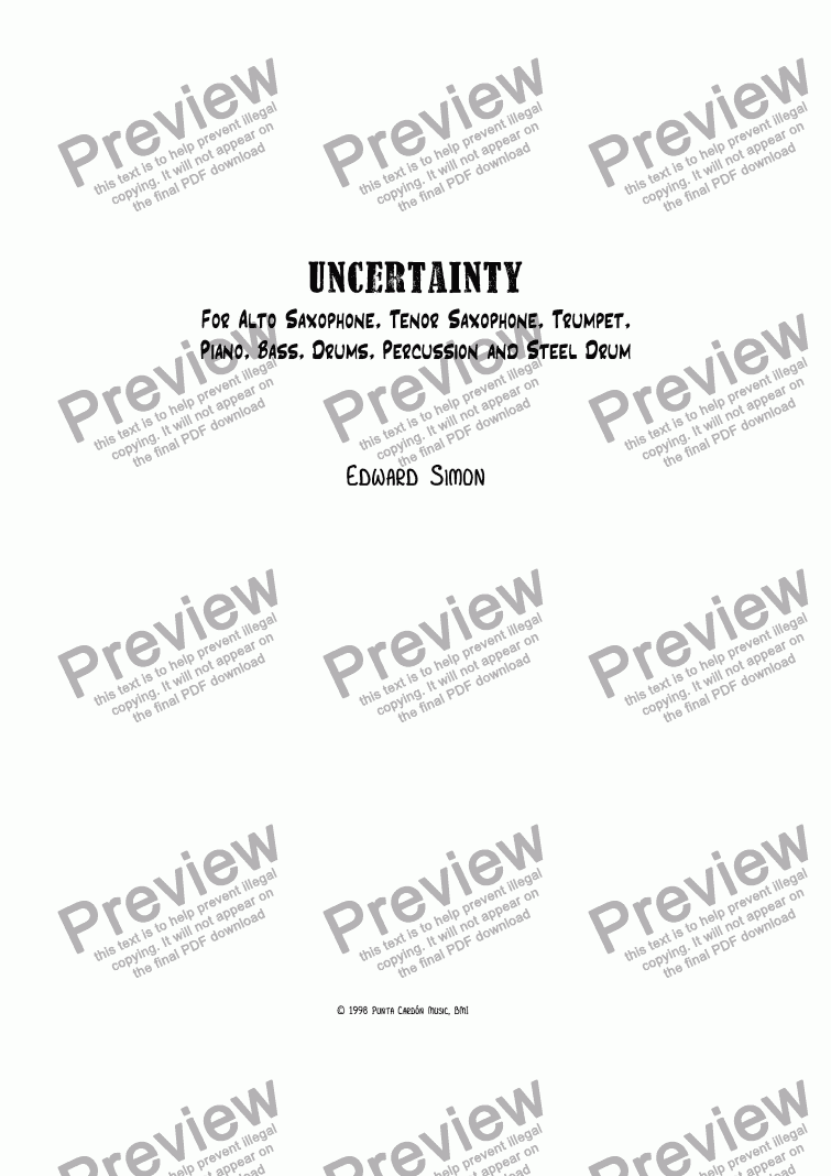 page one of Uncertainty