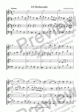 page one of Hot and Humid for Recorder Quartet