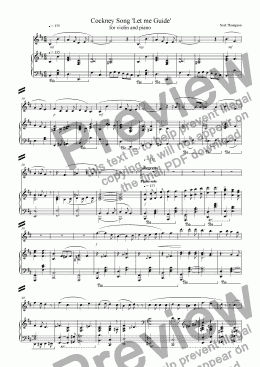 page one of Cockney Song for Violin and Piano
