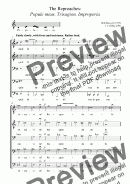 page one of Musica pro Feria VI in Parasceve (Good Friday): The Reproaches